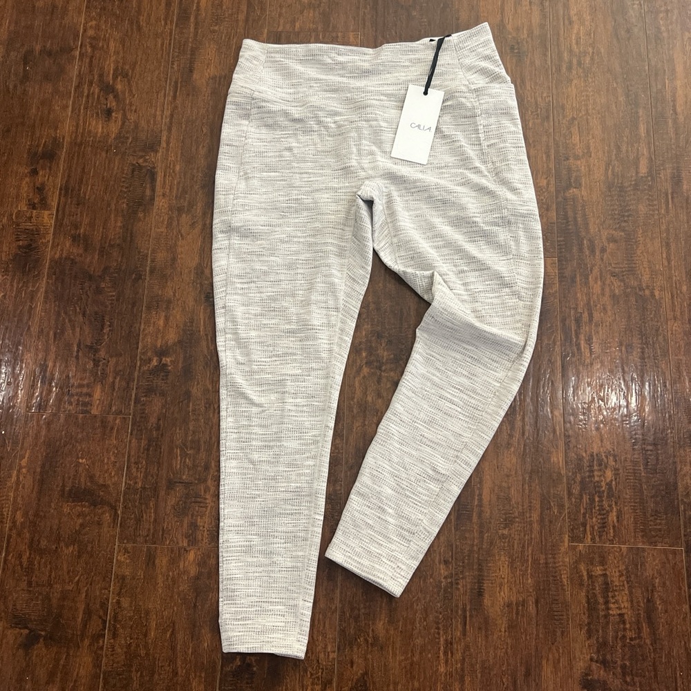 Calia by Carrie Underwood workout casual leggings gray white high waisted